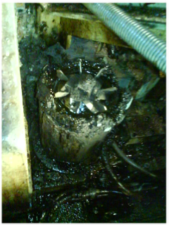 Motor fan cloged