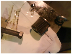 Damaged pre filter from Toyoda grinder GL5 pic